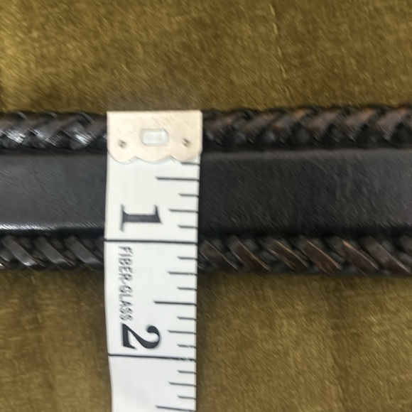 Brighton brown and silver leather braided vintage belt size 34 style 65803 - Picture 15 of 15
